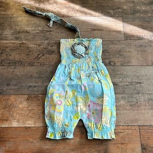Mustard Pie Romper with Halter neck